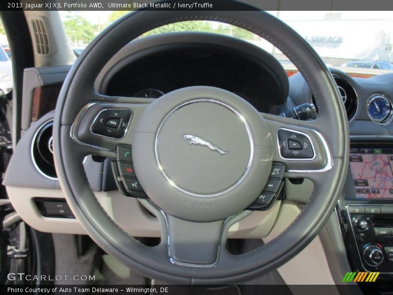 Ultimate Black Metallic / Ivory/Truffle 2013 Jaguar XJ XJL Portfolio AWD