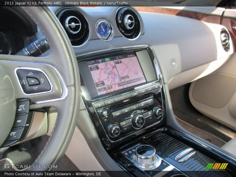 Ultimate Black Metallic / Ivory/Truffle 2013 Jaguar XJ XJL Portfolio AWD
