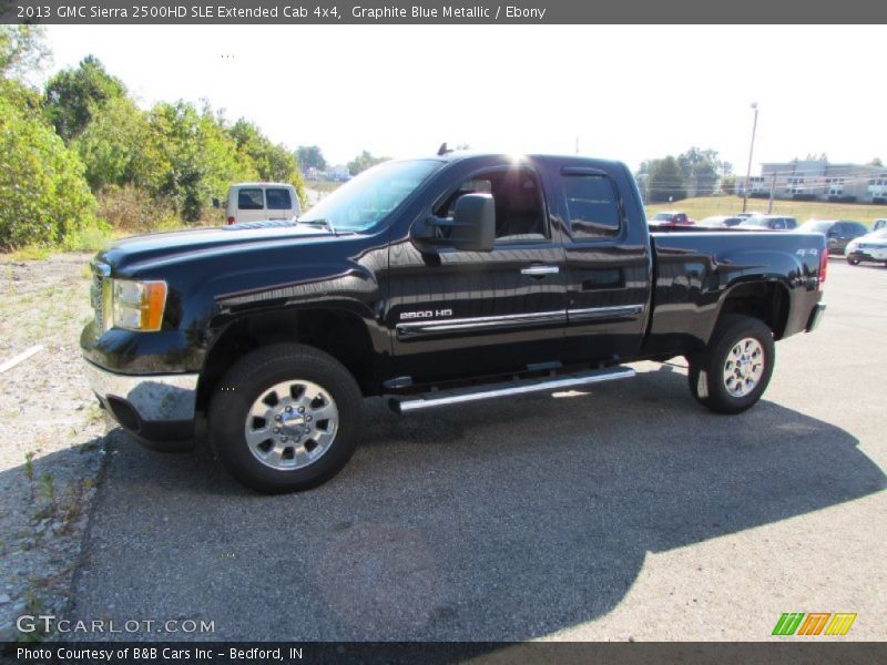 Graphite Blue Metallic / Ebony 2013 GMC Sierra 2500HD SLE Extended Cab 4x4