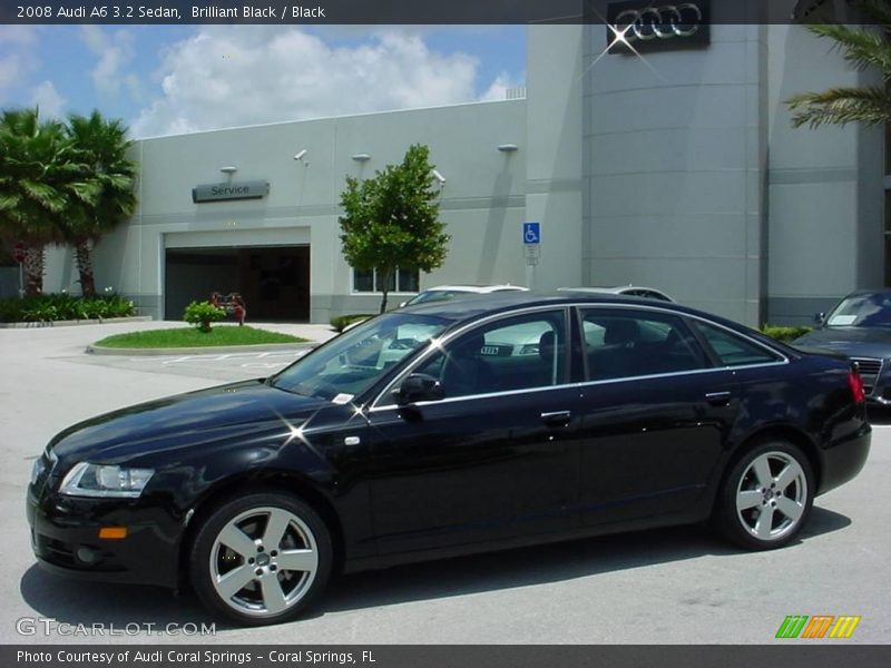Brilliant Black / Black 2008 Audi A6 3.2 Sedan
