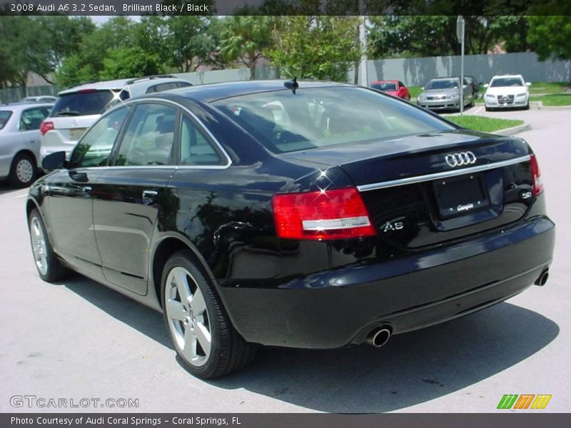 Brilliant Black / Black 2008 Audi A6 3.2 Sedan