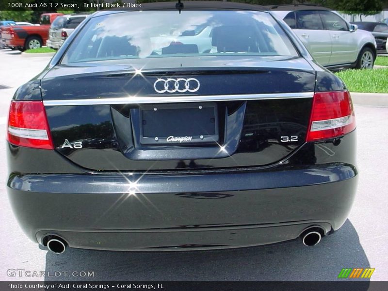 Brilliant Black / Black 2008 Audi A6 3.2 Sedan