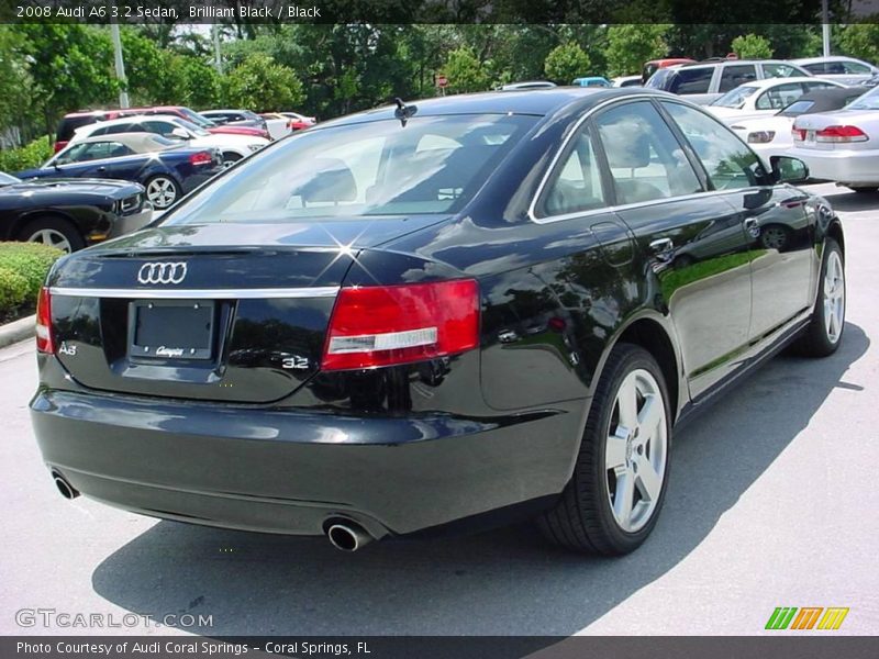 Brilliant Black / Black 2008 Audi A6 3.2 Sedan