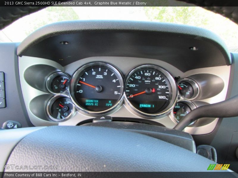 Graphite Blue Metallic / Ebony 2013 GMC Sierra 2500HD SLE Extended Cab 4x4