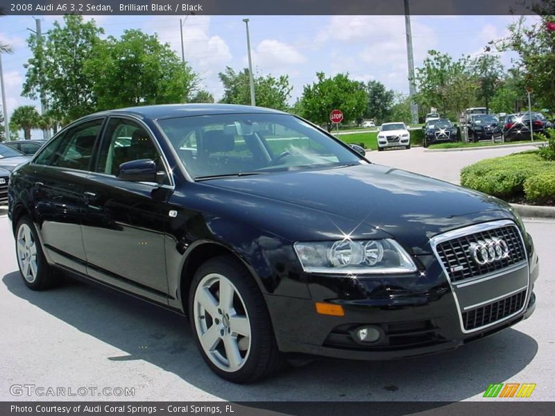 Brilliant Black / Black 2008 Audi A6 3.2 Sedan