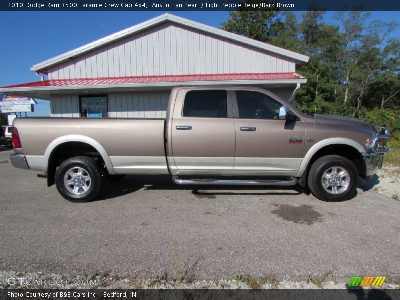 Austin Tan Pearl / Light Pebble Beige/Bark Brown 2010 Dodge Ram 3500 Laramie Crew Cab 4x4