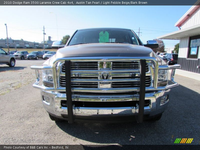 Austin Tan Pearl / Light Pebble Beige/Bark Brown 2010 Dodge Ram 3500 Laramie Crew Cab 4x4