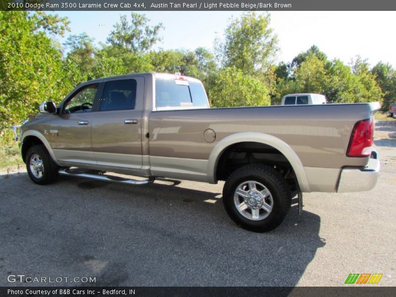 Austin Tan Pearl / Light Pebble Beige/Bark Brown 2010 Dodge Ram 3500 Laramie Crew Cab 4x4