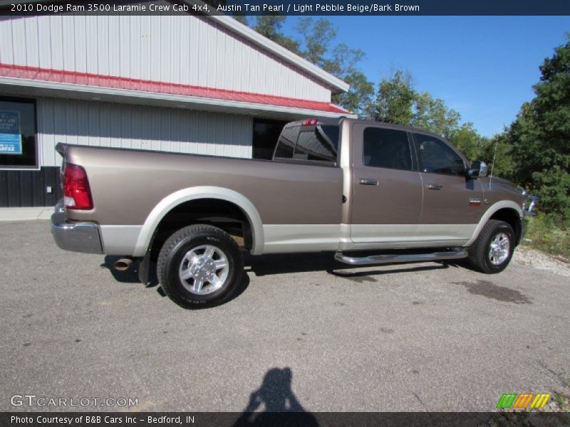 Austin Tan Pearl / Light Pebble Beige/Bark Brown 2010 Dodge Ram 3500 Laramie Crew Cab 4x4
