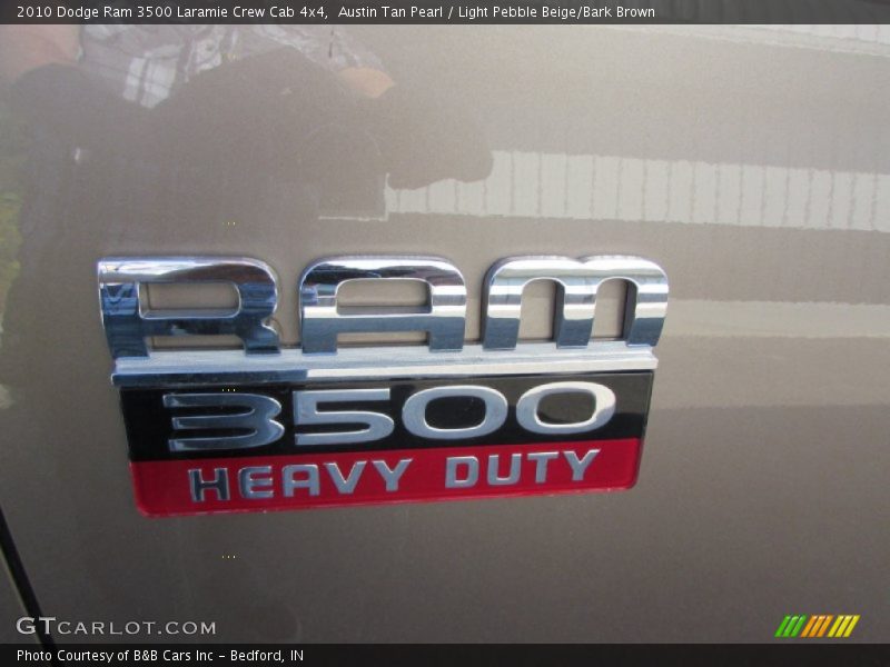 Austin Tan Pearl / Light Pebble Beige/Bark Brown 2010 Dodge Ram 3500 Laramie Crew Cab 4x4