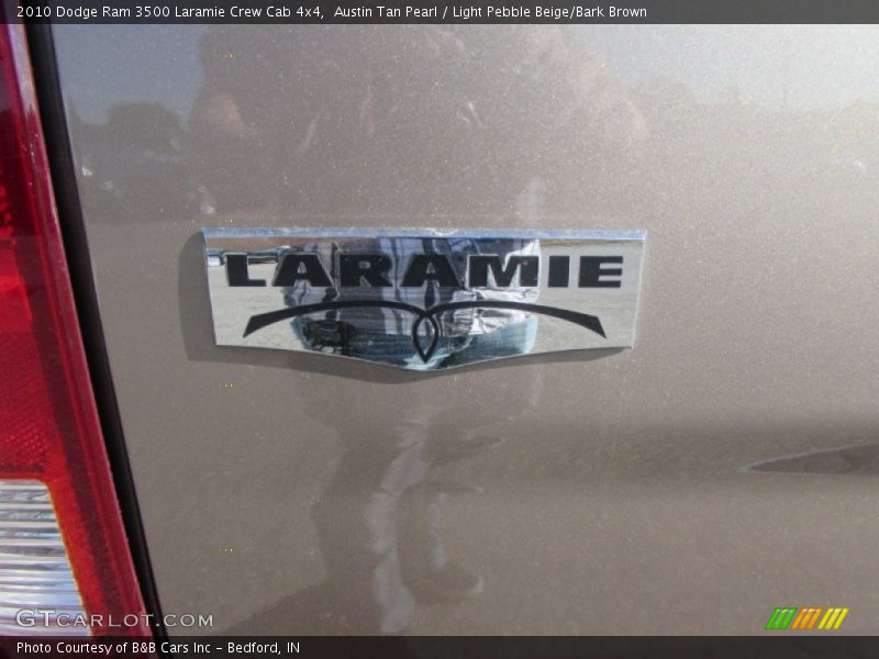 Austin Tan Pearl / Light Pebble Beige/Bark Brown 2010 Dodge Ram 3500 Laramie Crew Cab 4x4