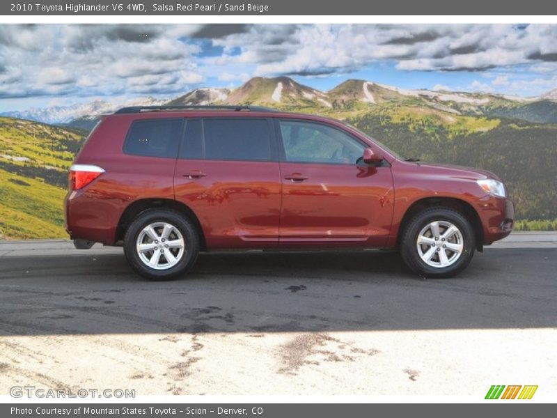 Salsa Red Pearl / Sand Beige 2010 Toyota Highlander V6 4WD