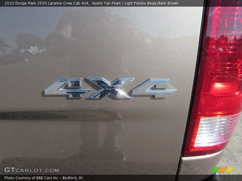 Austin Tan Pearl / Light Pebble Beige/Bark Brown 2010 Dodge Ram 3500 Laramie Crew Cab 4x4