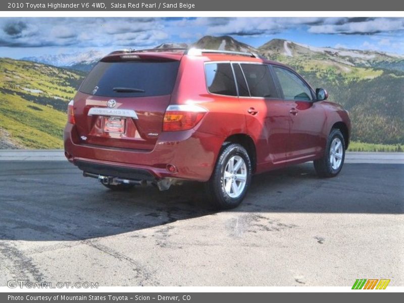 Salsa Red Pearl / Sand Beige 2010 Toyota Highlander V6 4WD