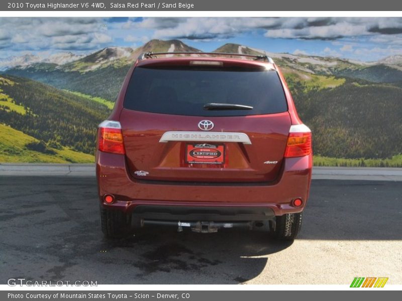 Salsa Red Pearl / Sand Beige 2010 Toyota Highlander V6 4WD