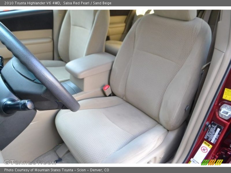 Salsa Red Pearl / Sand Beige 2010 Toyota Highlander V6 4WD