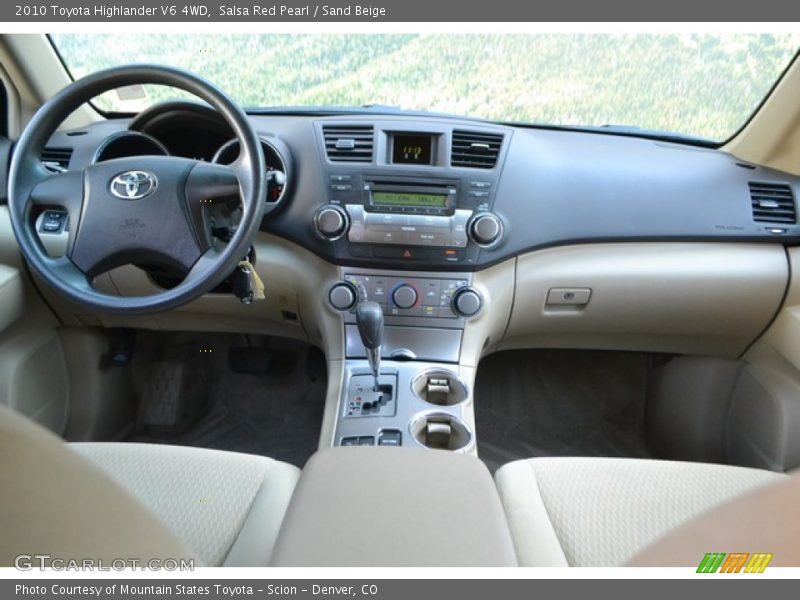 Salsa Red Pearl / Sand Beige 2010 Toyota Highlander V6 4WD
