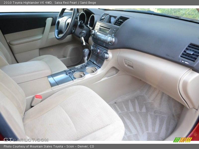 Salsa Red Pearl / Sand Beige 2010 Toyota Highlander V6 4WD