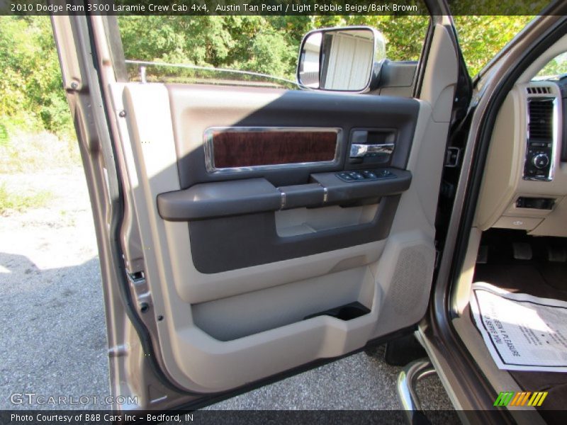 Austin Tan Pearl / Light Pebble Beige/Bark Brown 2010 Dodge Ram 3500 Laramie Crew Cab 4x4