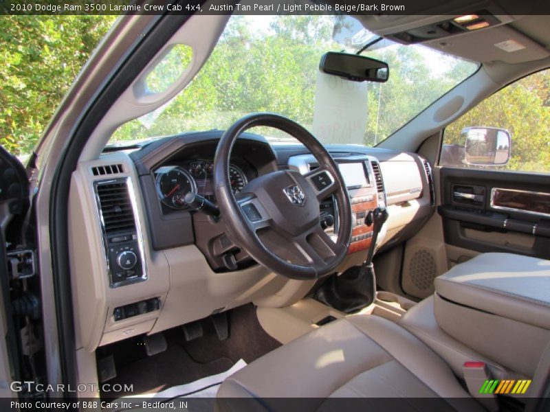 Austin Tan Pearl / Light Pebble Beige/Bark Brown 2010 Dodge Ram 3500 Laramie Crew Cab 4x4