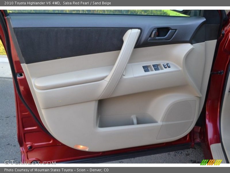 Salsa Red Pearl / Sand Beige 2010 Toyota Highlander V6 4WD