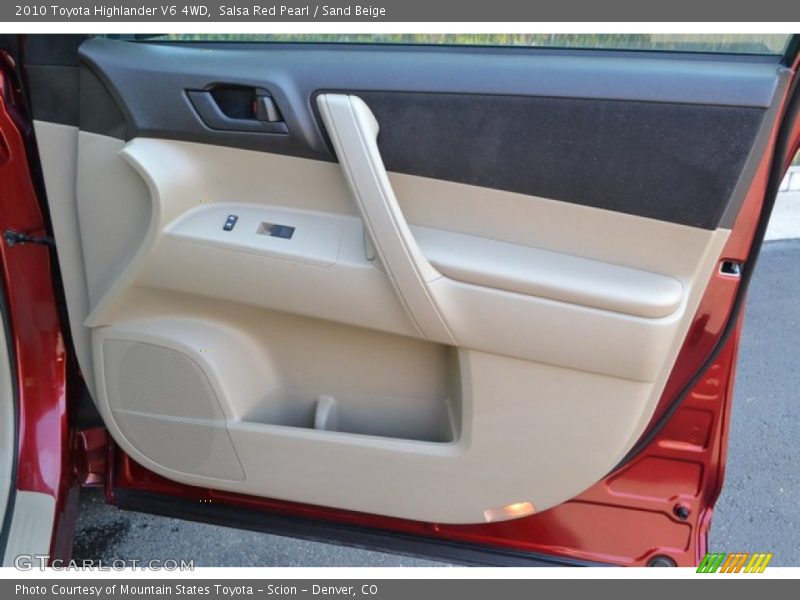 Salsa Red Pearl / Sand Beige 2010 Toyota Highlander V6 4WD