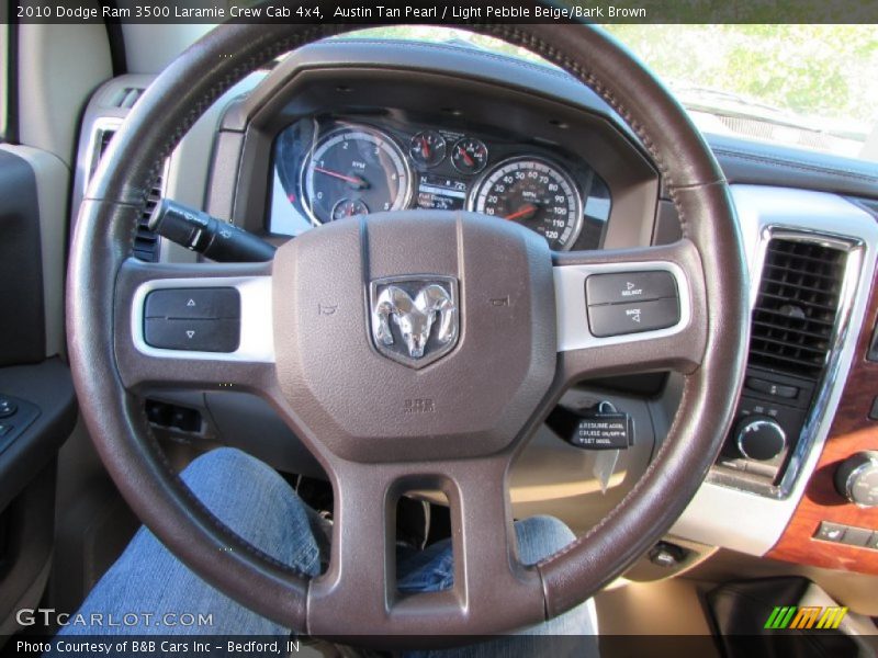 Austin Tan Pearl / Light Pebble Beige/Bark Brown 2010 Dodge Ram 3500 Laramie Crew Cab 4x4