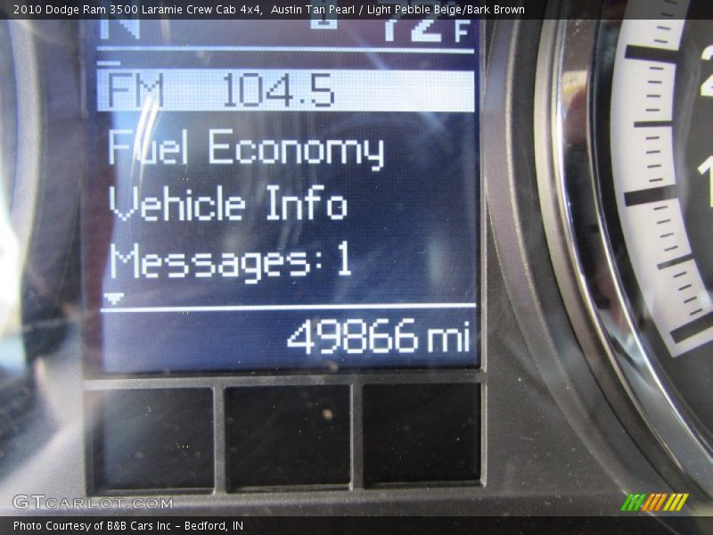 Austin Tan Pearl / Light Pebble Beige/Bark Brown 2010 Dodge Ram 3500 Laramie Crew Cab 4x4