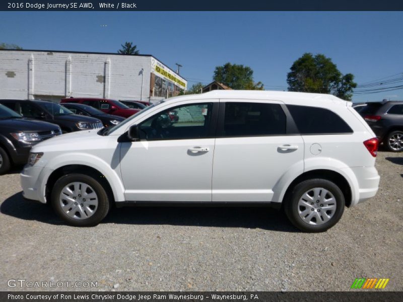 White / Black 2016 Dodge Journey SE AWD