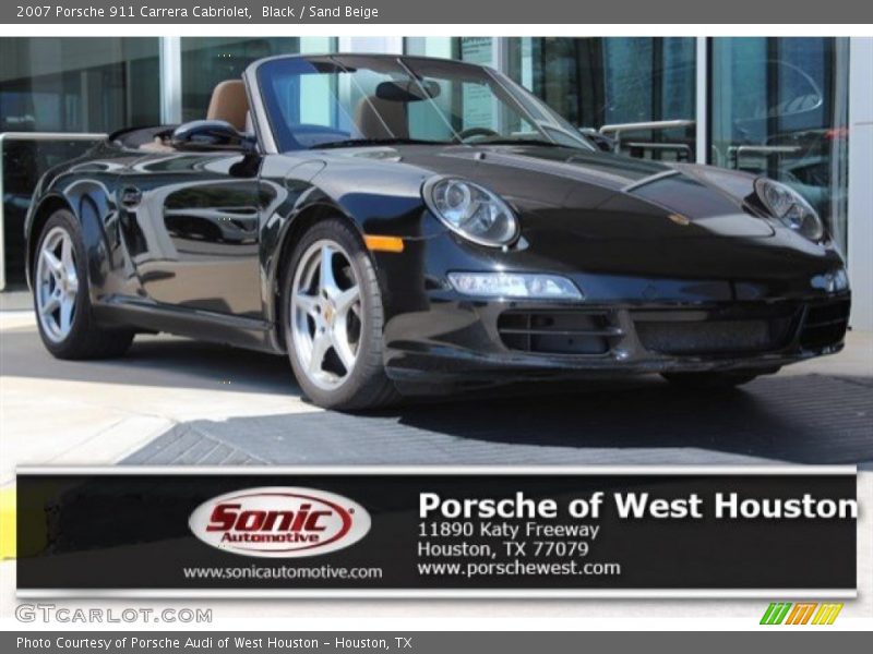 Black / Sand Beige 2007 Porsche 911 Carrera Cabriolet