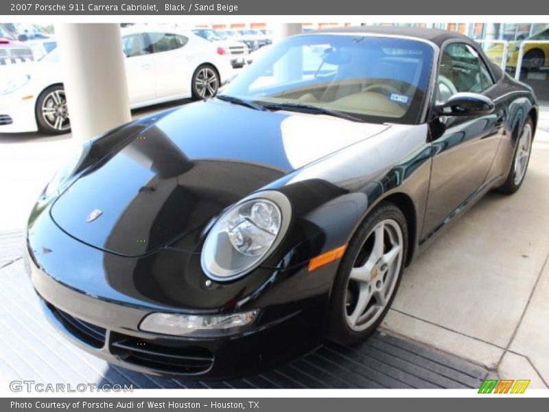 Black / Sand Beige 2007 Porsche 911 Carrera Cabriolet