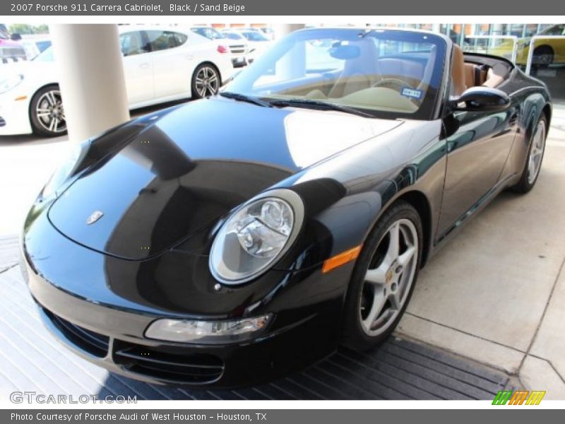 Black / Sand Beige 2007 Porsche 911 Carrera Cabriolet