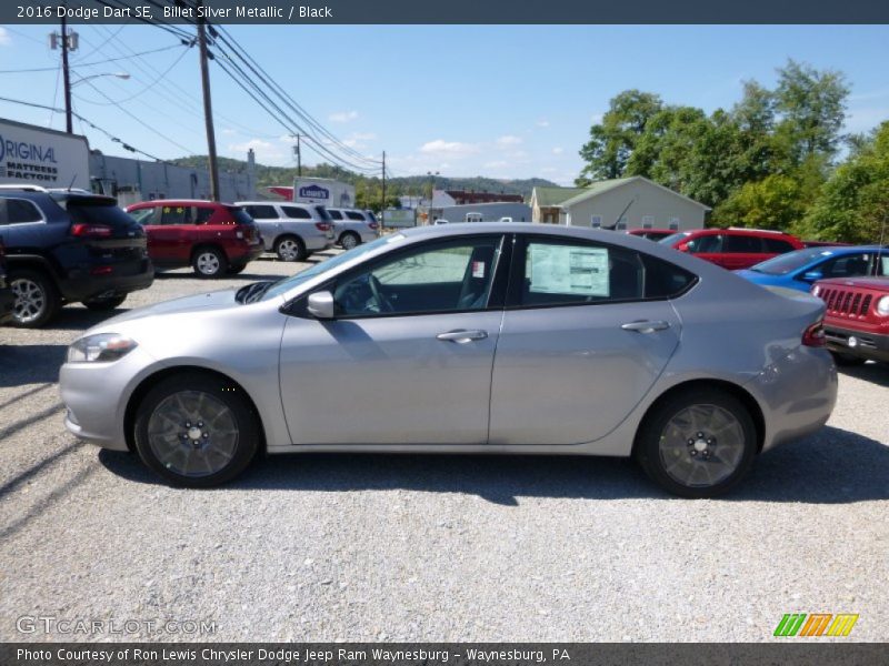 Billet Silver Metallic / Black 2016 Dodge Dart SE