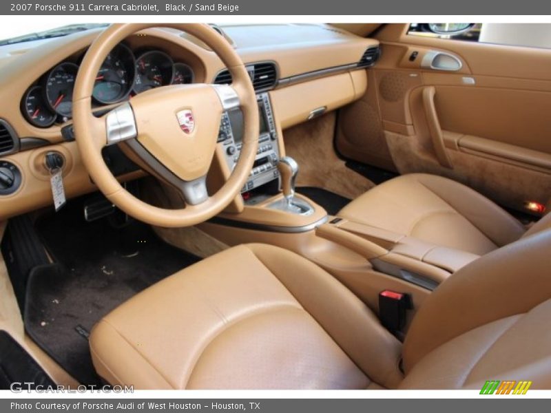 Black / Sand Beige 2007 Porsche 911 Carrera Cabriolet