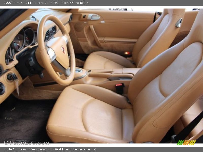 Black / Sand Beige 2007 Porsche 911 Carrera Cabriolet