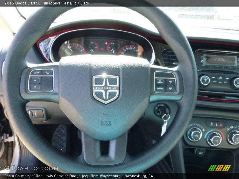 Billet Silver Metallic / Black 2016 Dodge Dart SE