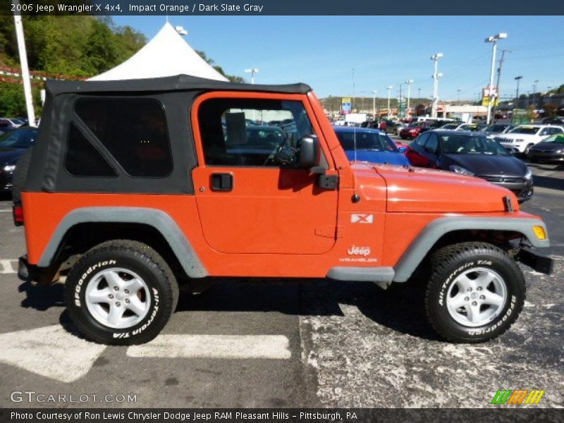 Impact Orange / Dark Slate Gray 2006 Jeep Wrangler X 4x4