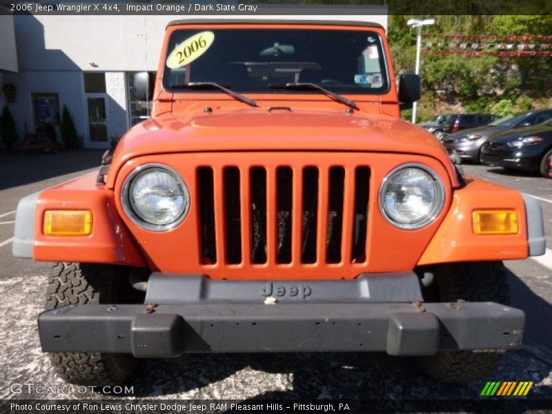 Impact Orange / Dark Slate Gray 2006 Jeep Wrangler X 4x4