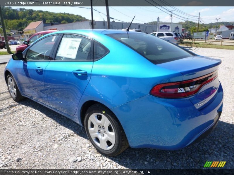 Laser Blue Pearl / Black 2016 Dodge Dart SE