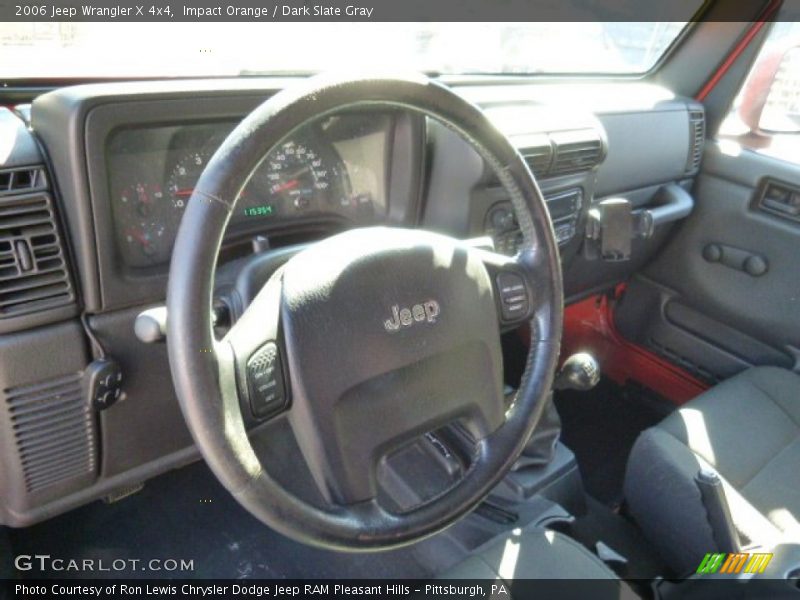 Impact Orange / Dark Slate Gray 2006 Jeep Wrangler X 4x4
