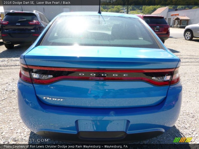 Laser Blue Pearl / Black 2016 Dodge Dart SE
