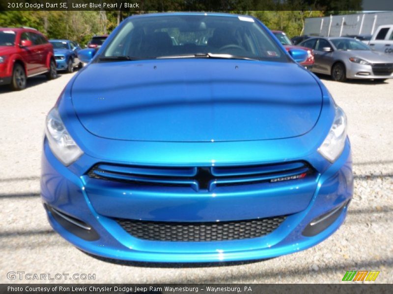 Laser Blue Pearl / Black 2016 Dodge Dart SE