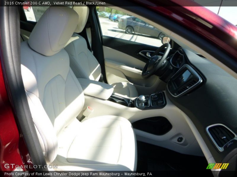 Velvet Red Pearl / Black/Linen 2016 Chrysler 200 C AWD