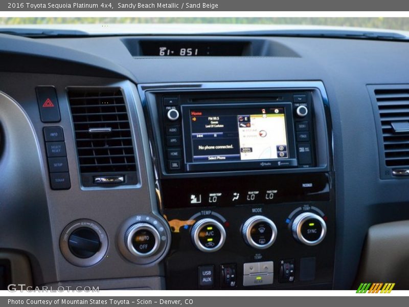 Navigation of 2016 Sequoia Platinum 4x4