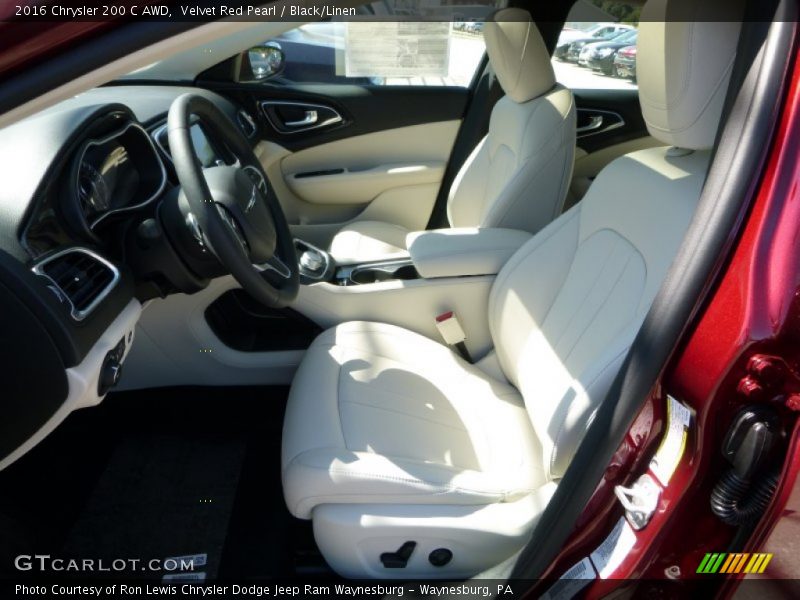 Velvet Red Pearl / Black/Linen 2016 Chrysler 200 C AWD