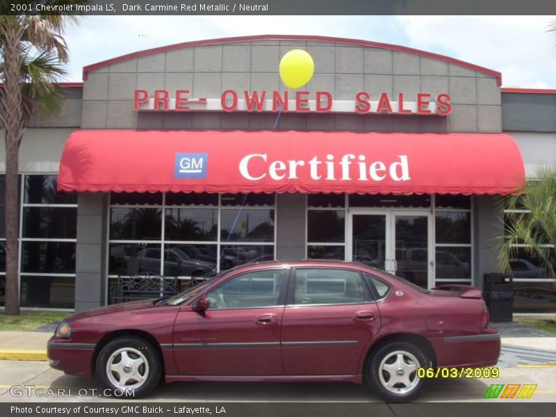 Dark Carmine Red Metallic / Neutral 2001 Chevrolet Impala LS