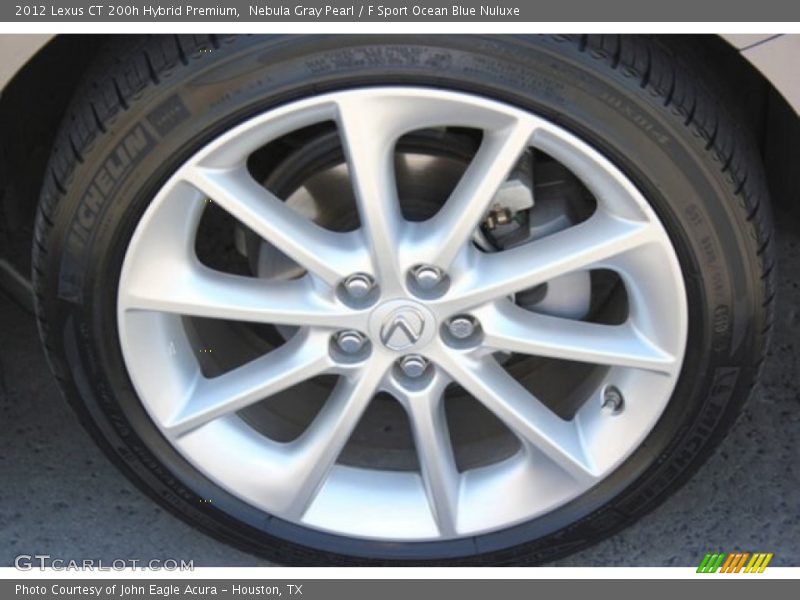 Nebula Gray Pearl / F Sport Ocean Blue Nuluxe 2012 Lexus CT 200h Hybrid Premium