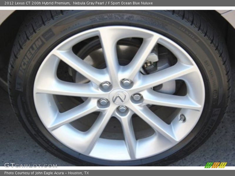 Nebula Gray Pearl / F Sport Ocean Blue Nuluxe 2012 Lexus CT 200h Hybrid Premium