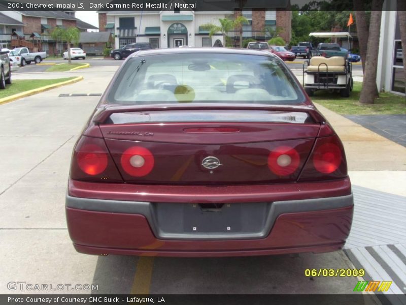 Dark Carmine Red Metallic / Neutral 2001 Chevrolet Impala LS