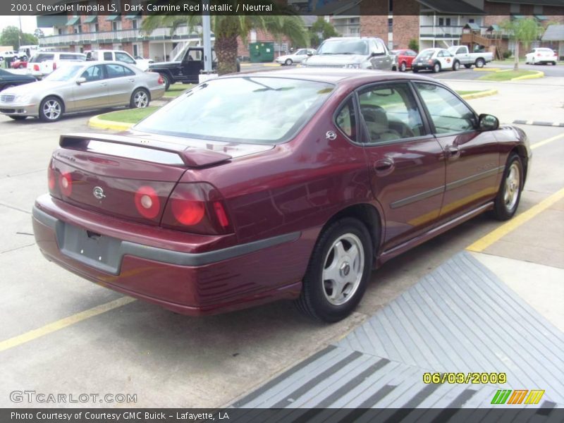 Dark Carmine Red Metallic / Neutral 2001 Chevrolet Impala LS